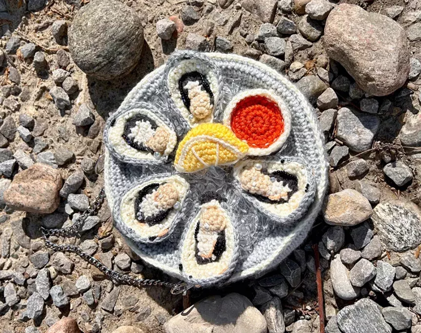 crochet a wearable oyster platter