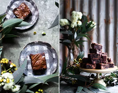 sour cherry and shiraz brownies