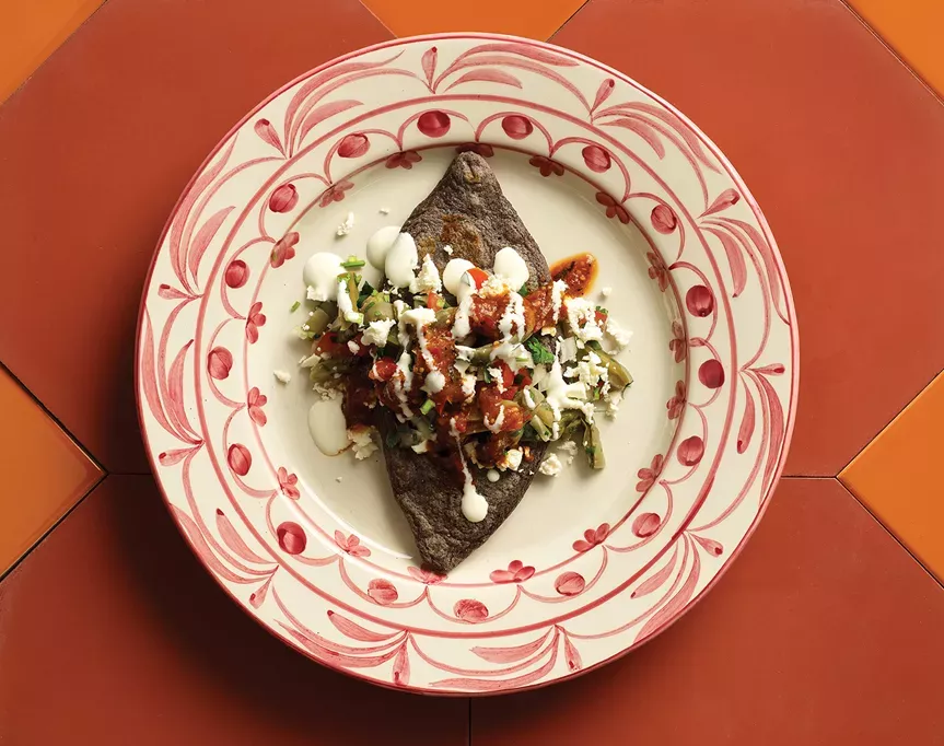 full recipe – tlacoyos with refried black beans