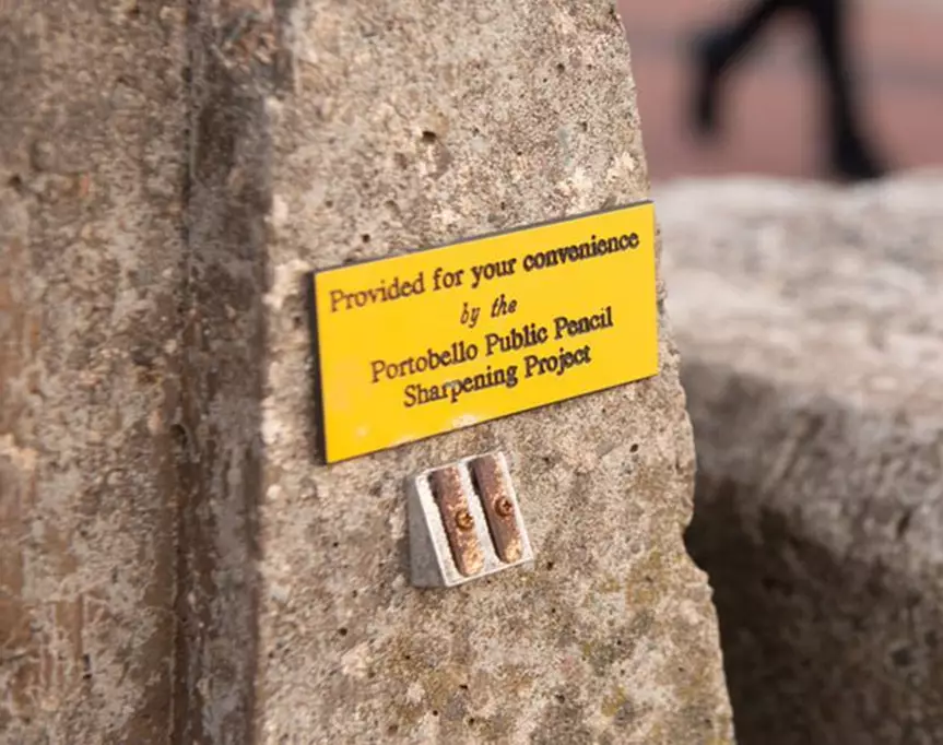 pencil sharpeners are popping up in odd places across edinburgh