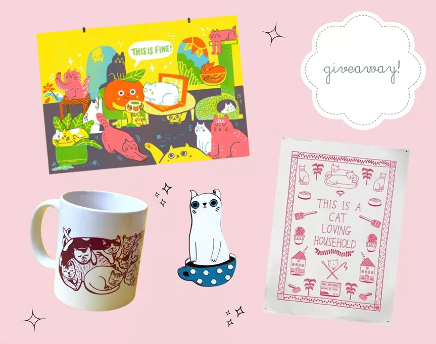 win a bundle of cat-themed bits and bobs for nix