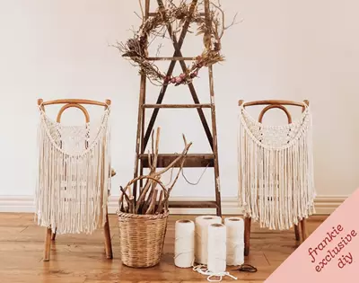 frankie exclusive diy: macram&#233; chair hanging garland