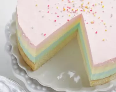 scrumptious rainbow cheesecake