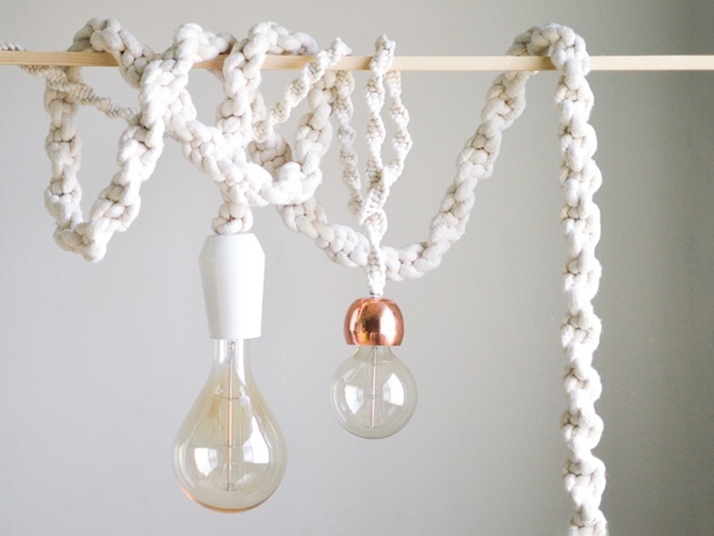 macrame string lights