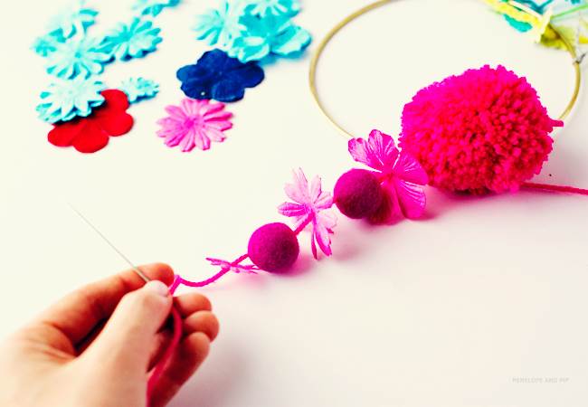 DIY-Pom-Pom-Chandelier-by-Penelope-And-Pip Step4Part2 Frankie