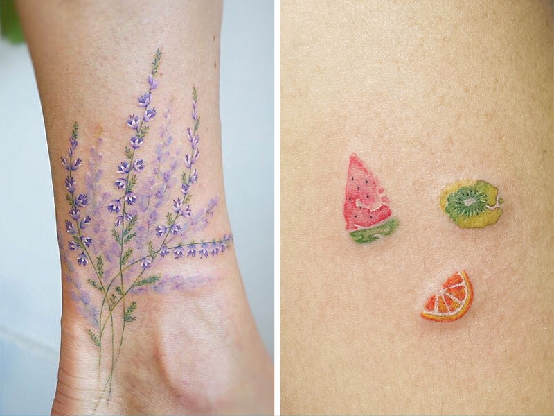 Delicate Watercolor Tattoos Look Like They're Painted onto People's Skin