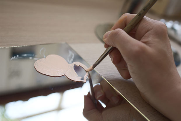 diy painted mirror frankie step 2