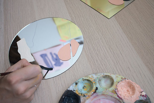 diy painted mirror frankie step 4