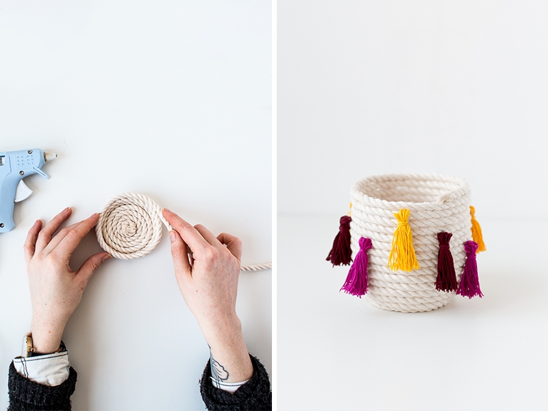 diy coiled rope tassel bowl • craft • frankie magazine • australian ...
