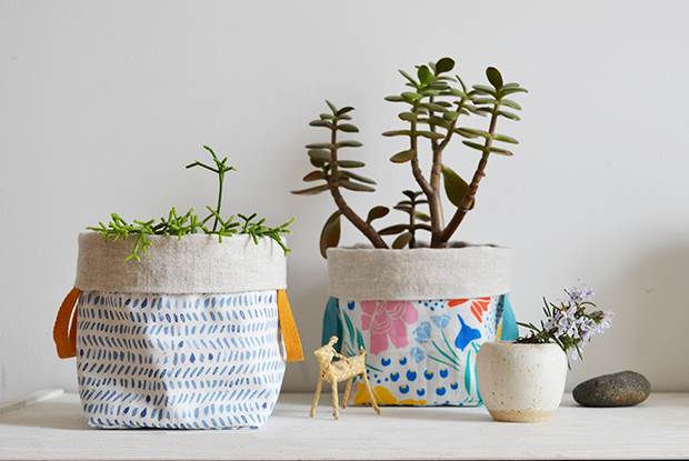 Brighten up Your Houseplants with DIY Fabric Planters