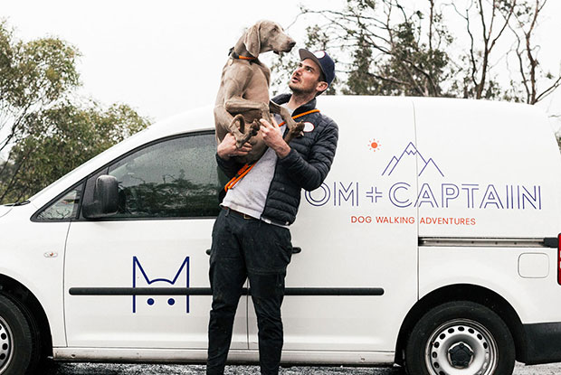 tom and captain frankie dog walk
