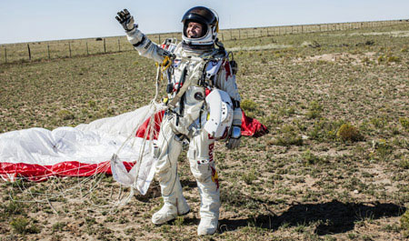 Felix Baumgartner after his space jump!
