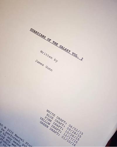 Guardians of the Galaxy script