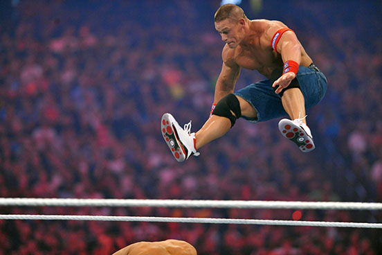 John Cena leaping