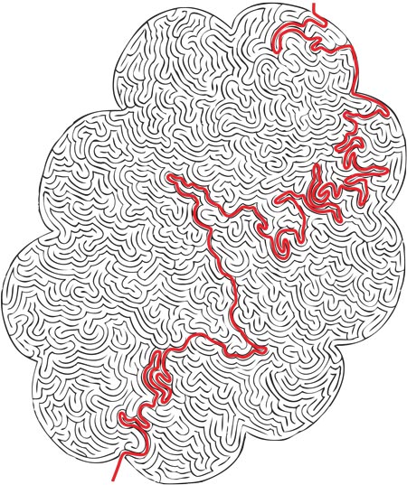 Maze Solution to September Issue Page 70