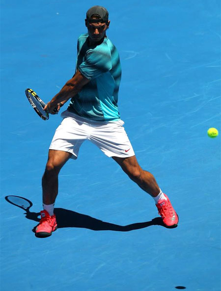 Rafael Nedal at the Australian Open. Photo: Facebook