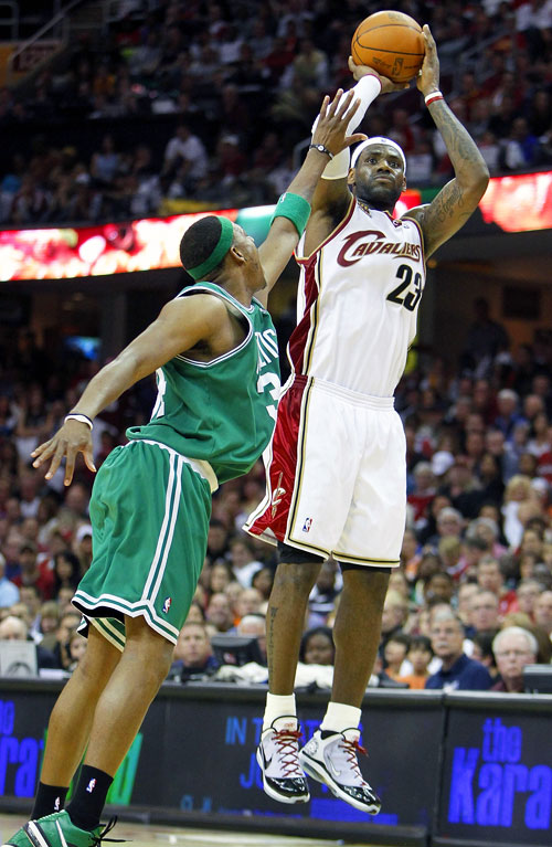 Photo: LeBron James scores for Cleveland Cavaliers. Getty Images.
