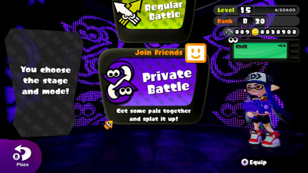 Splatoon August Update Lobby