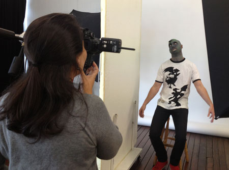 The awesome K-Z photog gets Dan to strike is best zombie 'Blue Steel'