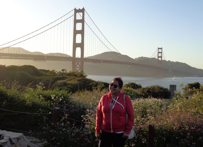 Alex at the Golden Gate Bridge in San Fransisco