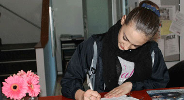 Ballerina: sign in for your dance classes!