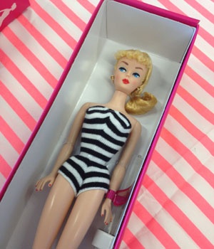Original Barbie box opened