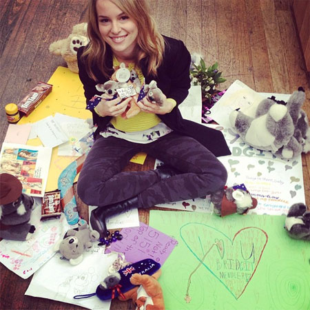 Bridgit Mendler with Aussie gifts! Photo: Facebook