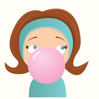 Bubblegum Hair Life Hack. Photo: Getty Images Bubblegum Hair Life Hack. Photo: Getty Images