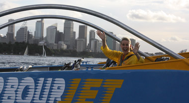 Candice in a Jet Boat!