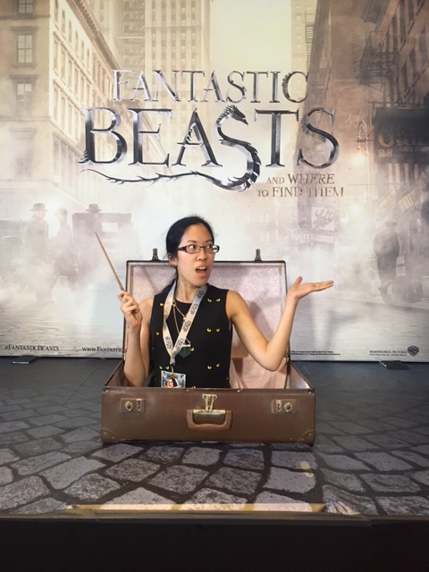 Claire is in Newt Scamander's suitcase Claire is in Newt Scamander's suitcase