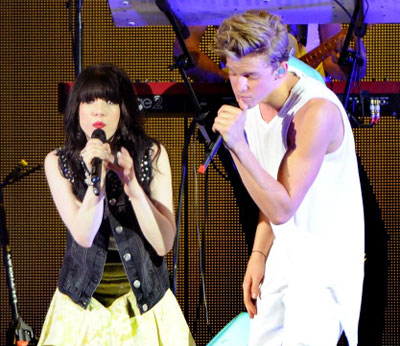 Cody Simpson performs with Carly Rae Jepsen. Photo: Getty Images Cody Simpson performs with Carly Rae Jepsen. Photo: Getty Images