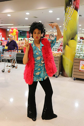 Disco costume Teigan Nash