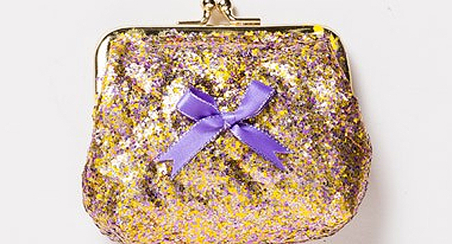 glitter pink purse