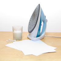 Invisible Ink Requirements Iron, Glass of Milk, Paper and Cotton Buds