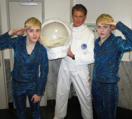 Jedward and David Hasselhoff! Photo: Facebook