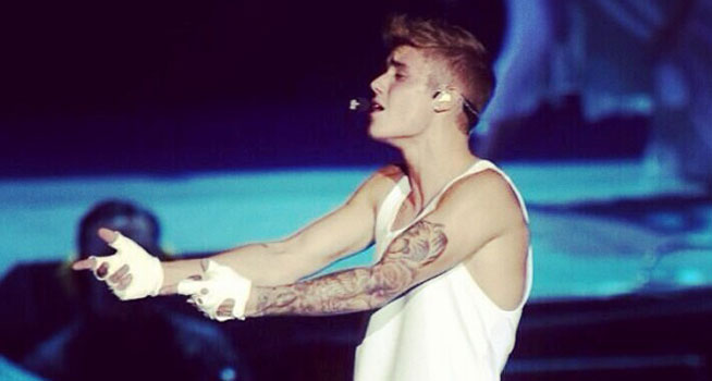 Justin Bieber at the Sydney concert