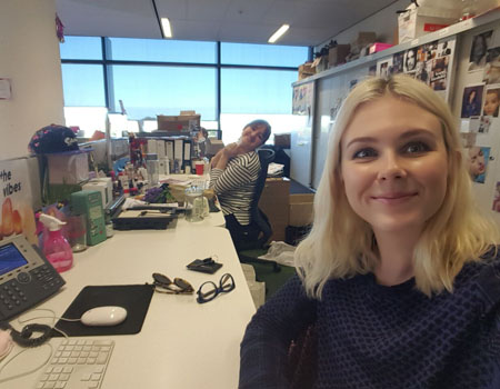 Laura and Mel at Total Girl Headquarters