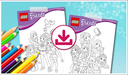 LEGO Friends colouring sheets