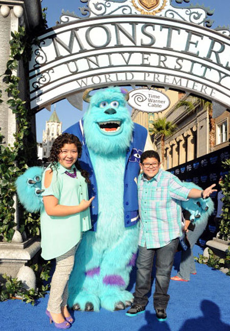 Monsters U - Raini and Rico Rodriguez. Photo: Getty Images Monsters U - Raini and Rico Rodriguez. Photo: Getty Images