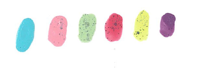 Speckled Pastel Nail Polish Colour Samples