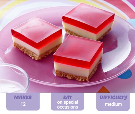 Strawberry Slice Recipe - makes 12, medium difficulty. Eat on special occasions.
